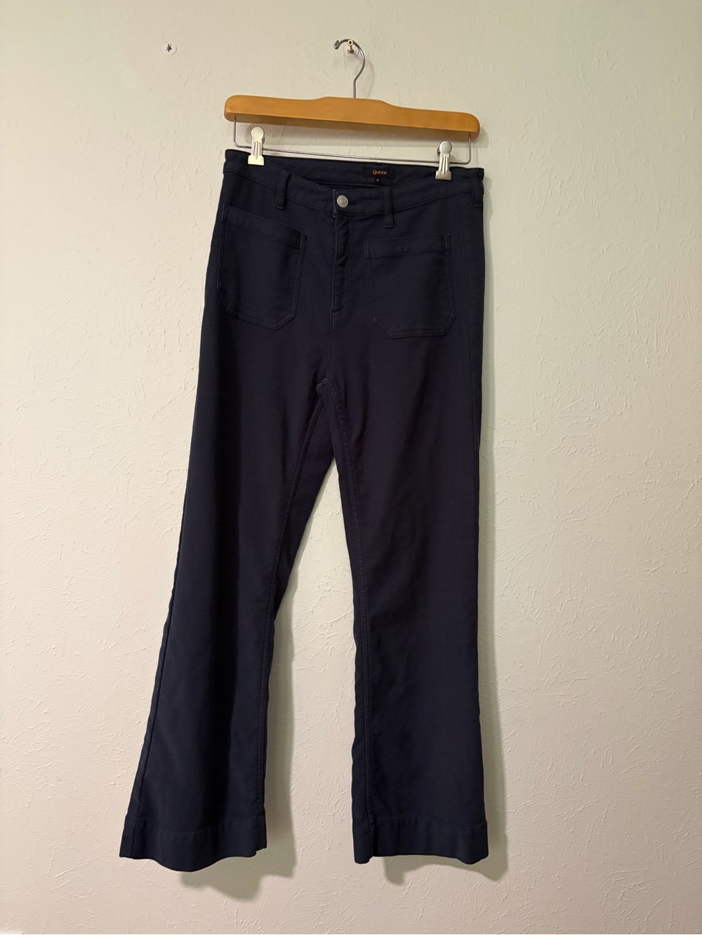 Quince French Terry Wide-Leg Pants Deep Navy Size 12